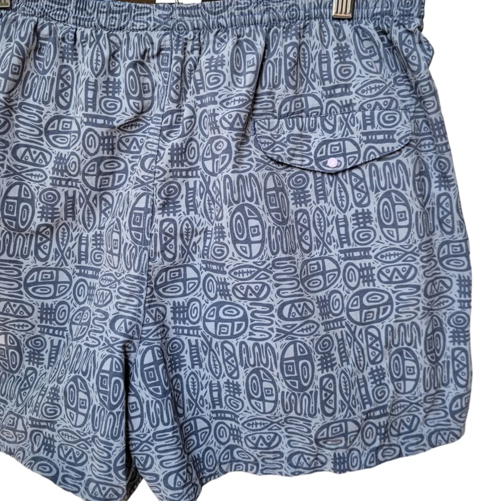 Patagonia Vintage Baggie Swim Shorts Mud Paint Stone Blue Size XL